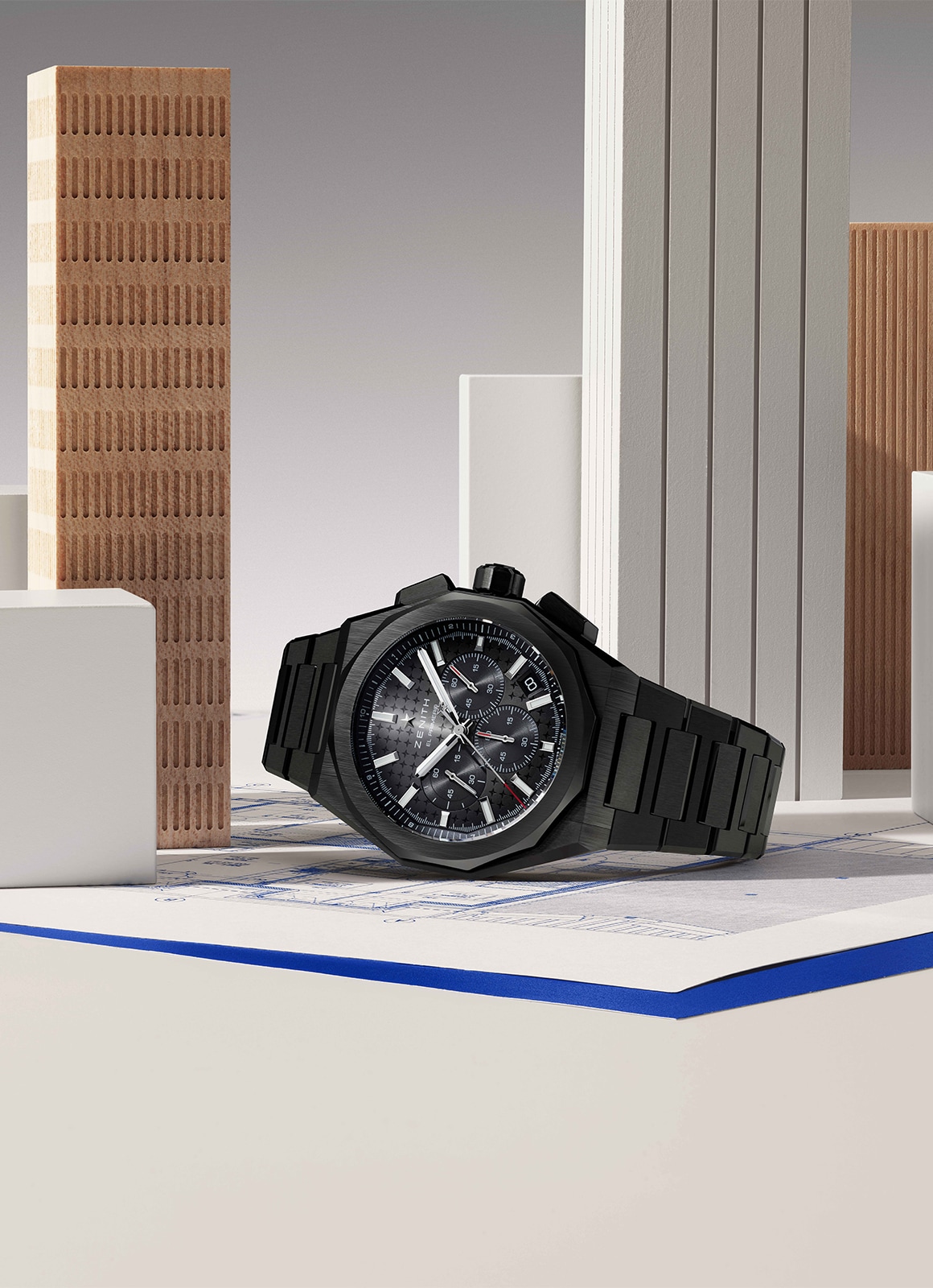 ZENITH デファイ スカイライン クロノグラフ - 42.00mm, ブラック