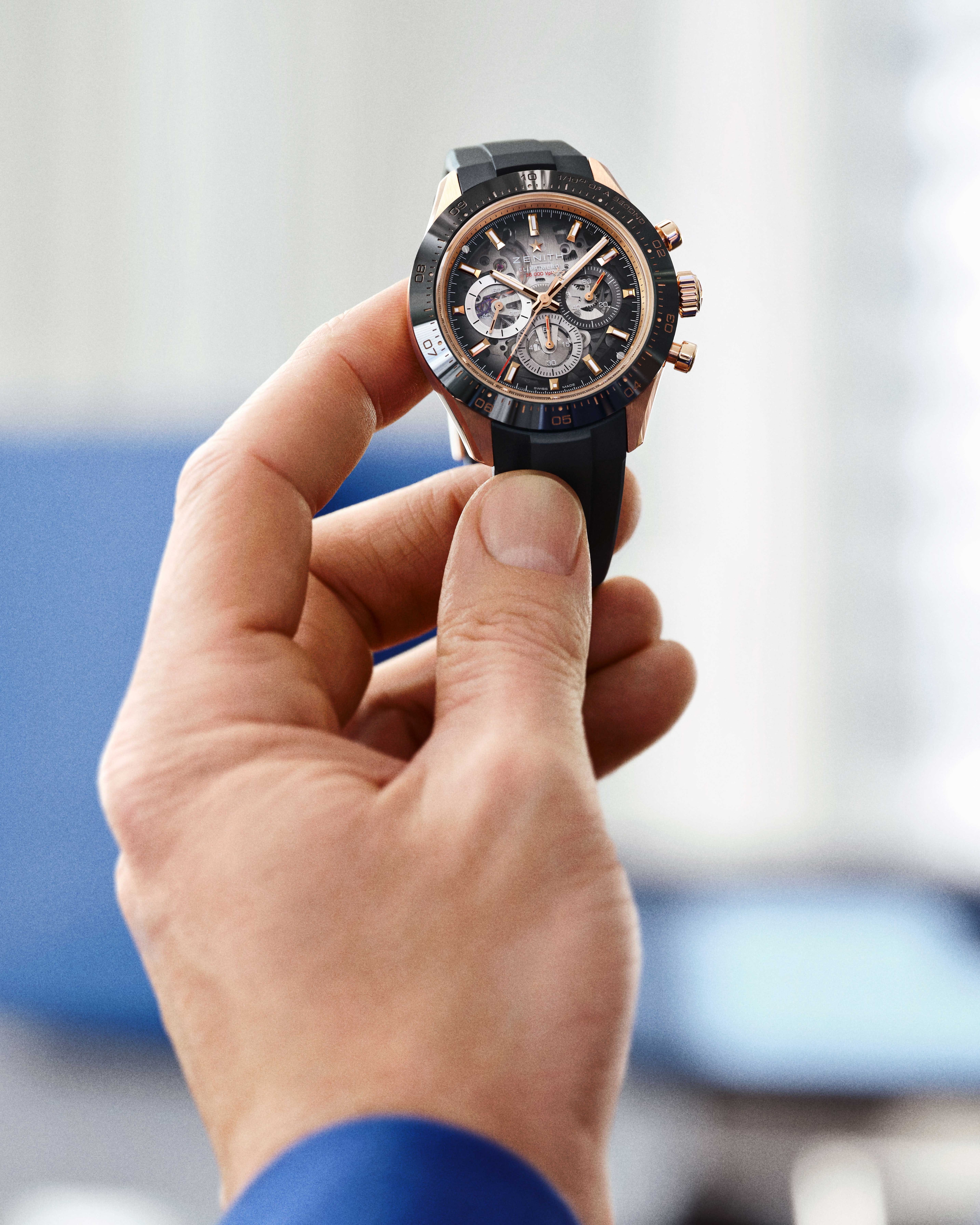 ZENITH CHRONOMASTER SPORT - 41.00mm, 18-ct Rose gold with Black