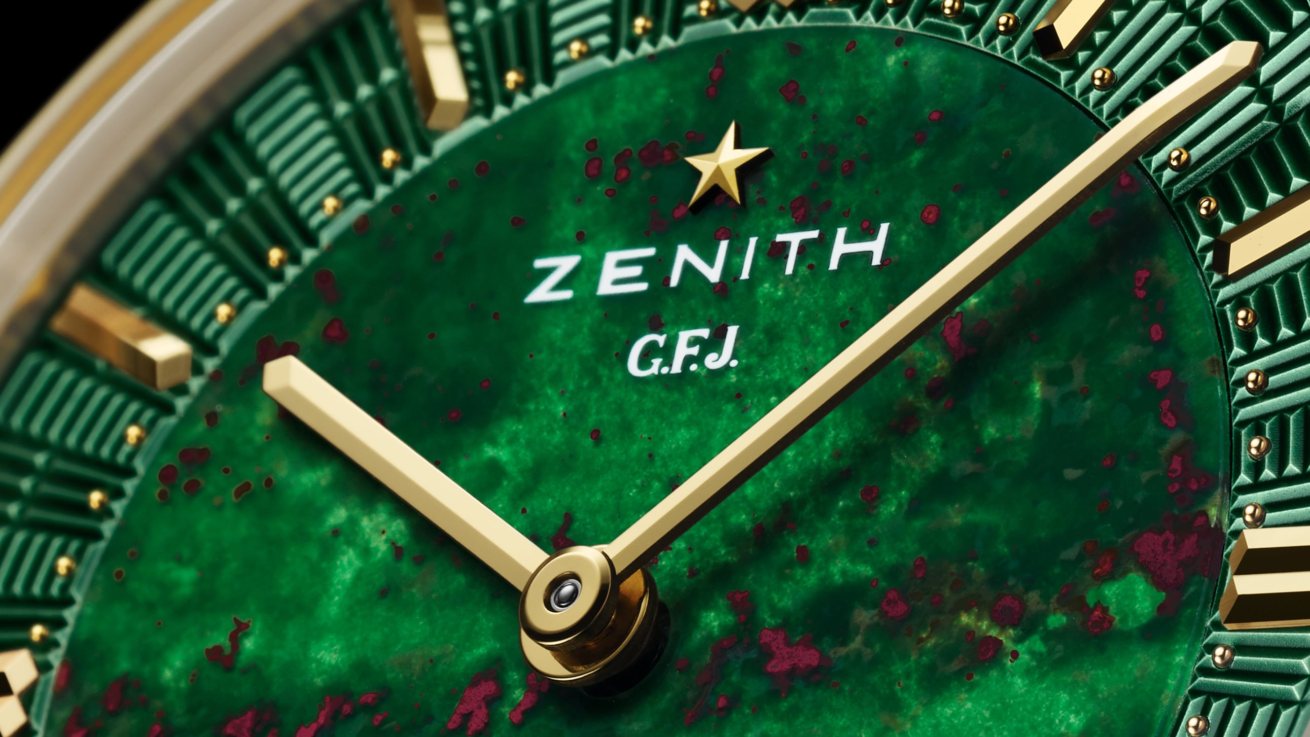 超レア　シャネット社　ダークジェイド　濃い色　キャニスター ZENITH Chronomaster Sports ゼニス クロノマスター スポーツ 18.3100